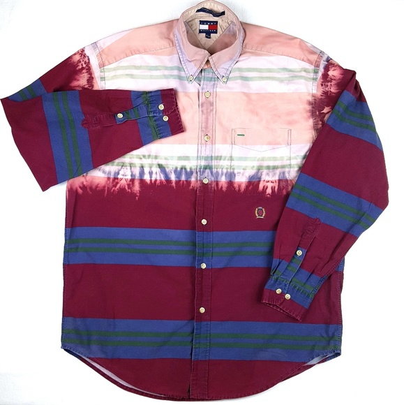 Tommy Hilfiger Other - Tommy Hilfiger Vintage Mens Striped Bleached Shirt
